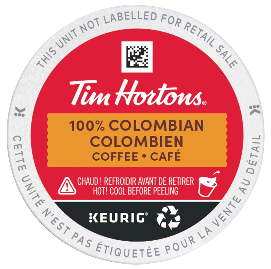 Tim Hortons 100% Colombian Single Serve K-Cups, 12 count